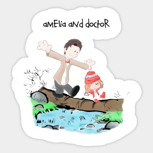 Amelia & Doctor Sticker